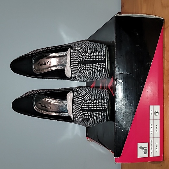 ALBA LOLA Black Suede BLING Heels SZ 7.5 - Picture 3 of 9